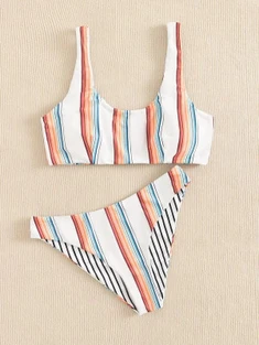 Shein Striped Bikini Swimsuit