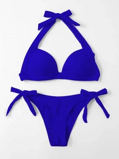 Shein Halter Push Up Tie Side Bikini Swimsuit