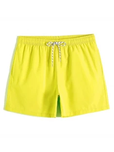 Shein Men Drawstring Waist Solid Swim Trunks