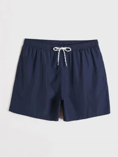 Shein Men Drawstring Waist Solid Swim Trunks