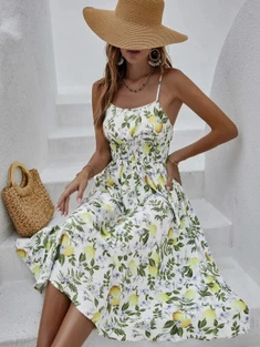 Shein Shirred Waist Cami Dress