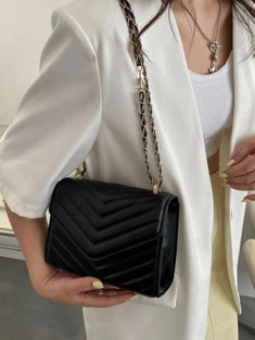 Shein Mini Chevron Flap Square Bag