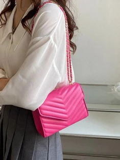 Shein Mini Chevron Flap Square Bag