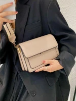 Shein Mini Letter Graphic Strap Flap Square Bag