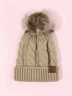 Shein Pom Pom Decor Beanie