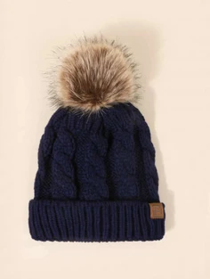 Shein Pom Pom Decor Beanie