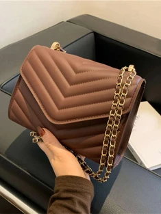 Shein Mini Chevron Quilted Flap Chain Square Bag