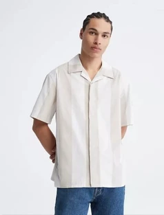 Calvin Klein Stripe Camp Button-Down Shirt