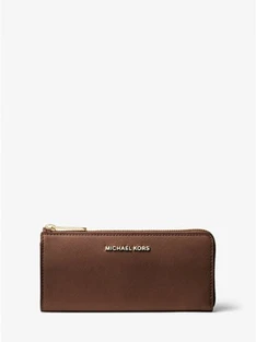 Michael Kors Jet Set Travel Large Saffiano Leather Quarter-Zip Wallet