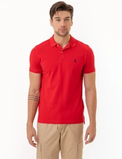 US Polo New Slim Fit Solid Pique Polo Shirt