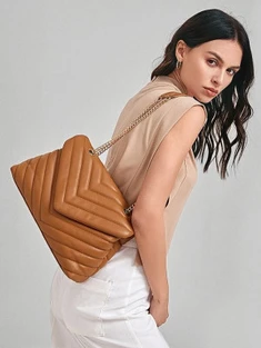 Shein Chevron Flap Shoulder Bag