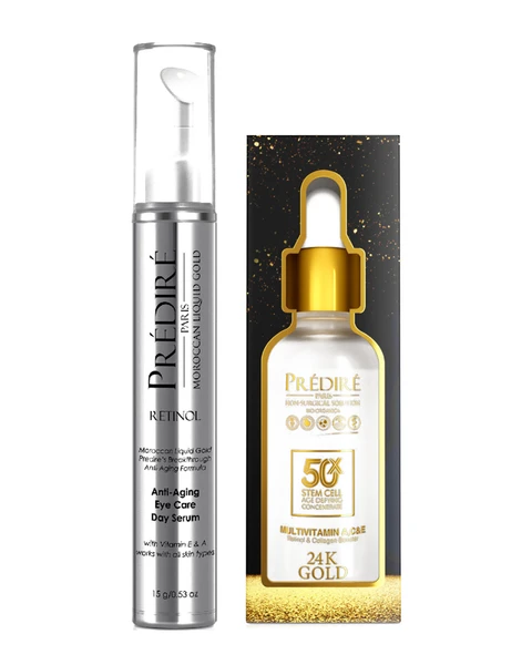 Predire Paris 50X Multivitamin A, C, & E Stem Cell Age Defying 24K Gold & Intensive Rapid Renewal Eye Serum Set