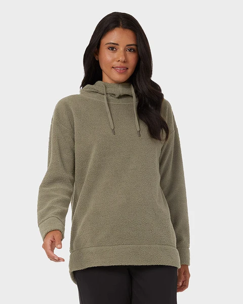 32 Degrees Women's Shorthair Sherpa Pullover Hoodie