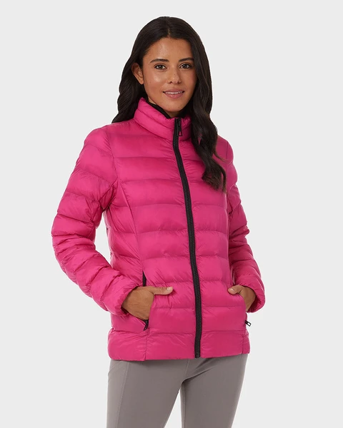 32 Degrees Women's Lightweight Recycled Poly-fill Packable Neon Jacket