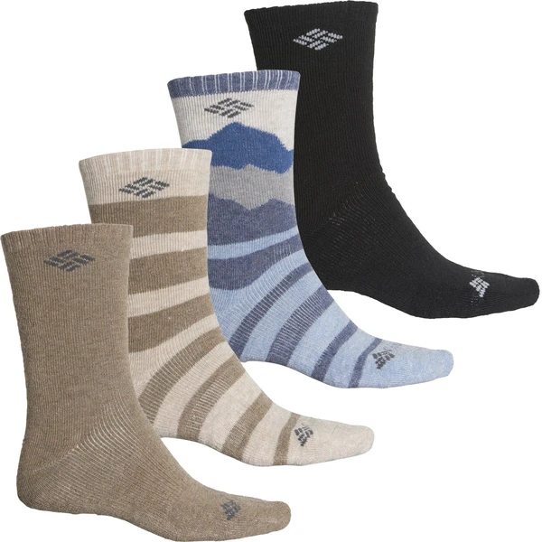 COLUMBIA Men's Mountain Outdoor Socks, 4-Pack