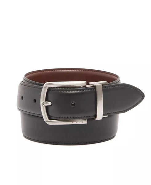 Tommy Hilfiger Men's Reversible Textured Stretch Casual Belt