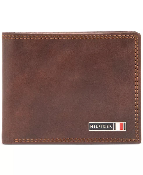 Tommy Hilfiger Men's Slim Bifold Rfid Leather Wallet