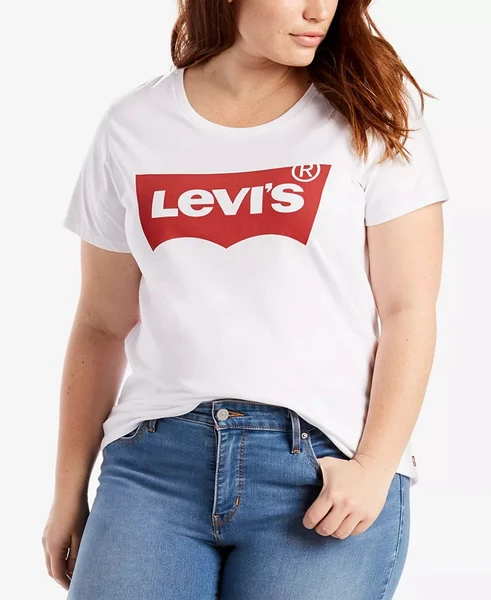 Levi's Trendy Plus Size Batwing Perfect Graphic Logo T-Shirt