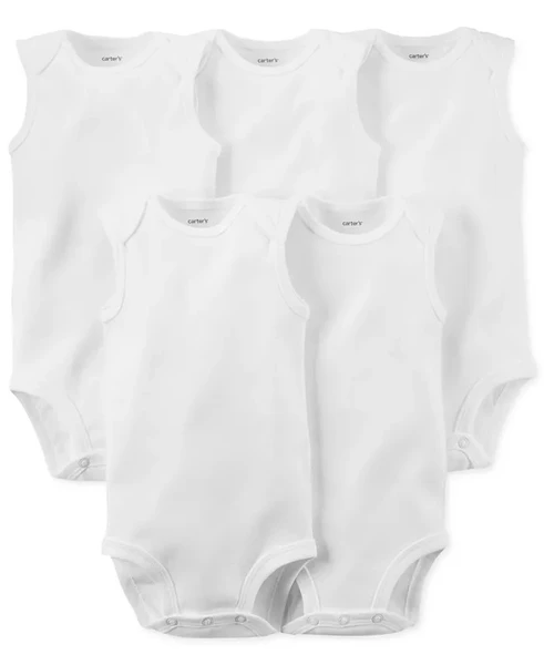 Carter's Baby Boys Or Baby Girls Sleeveless Bodysuits, Pack Of 5