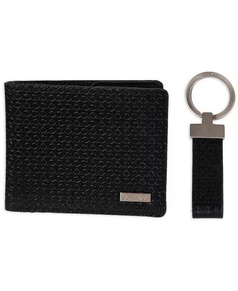 Calvin Klein Men's Rfid Slimfold Wallet & Key Fob Set