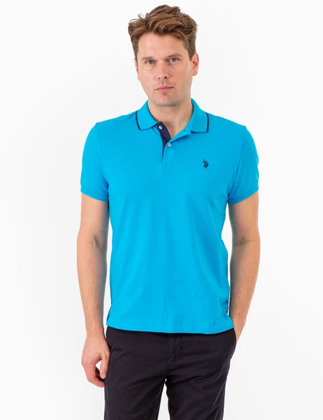 U.S. Polo Assn. Slim Fit Stretch Pique Polo Shirt