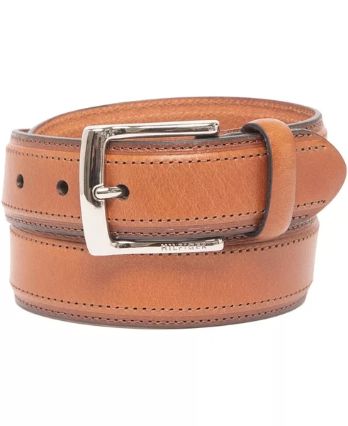 Tommy Hilfiger Men's Stitched Classic Dress Casual Belt