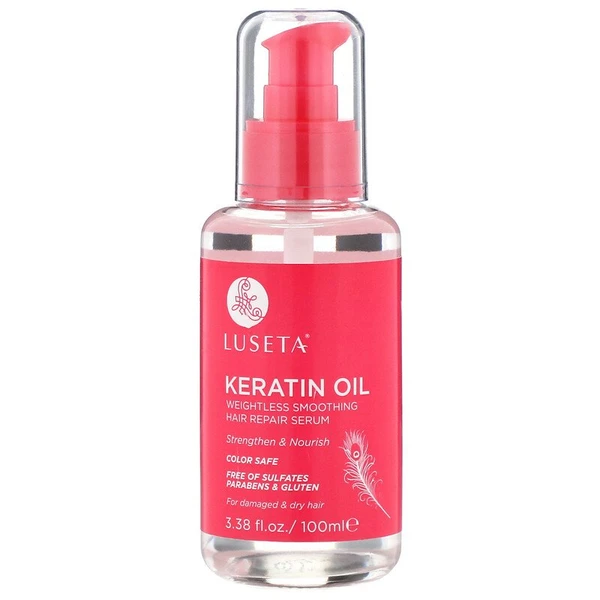 Luseta Keratin Oil, Weightless Smoothing Hair Repair Serum, 100 ml H2