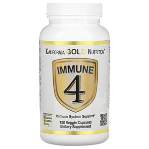 California Gold Nutrition Immune 4, Immune System Support, 180 Veggie Capsules U2