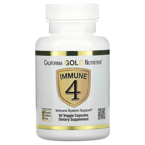 California Gold Nutrition Immune 4, Immune System Support, 60 Veggie Capsules U2