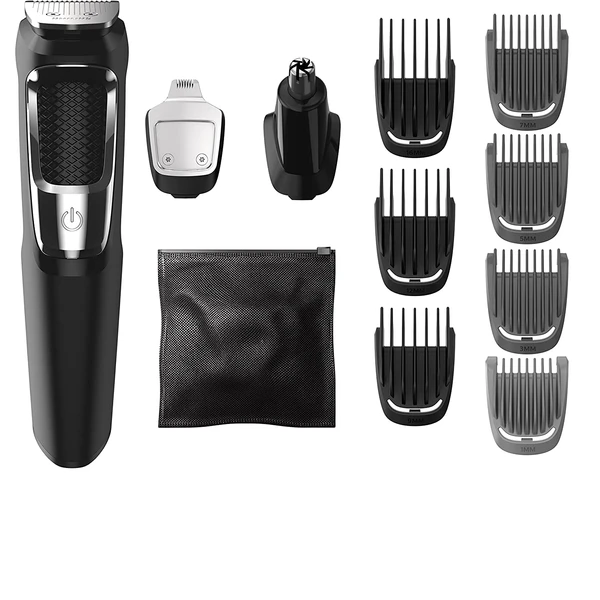 Philips Norelco MG3750 Multigroom All-In-One Series 3000, 13 Pieces