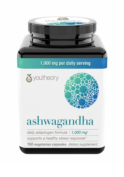 Youtheory Ashwagandha 1,000 mg, 150 Capsules